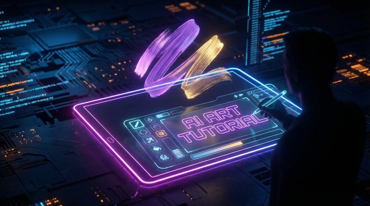 蘑菇视频 - AI绘画视频教程：零基础打造霓虹都市